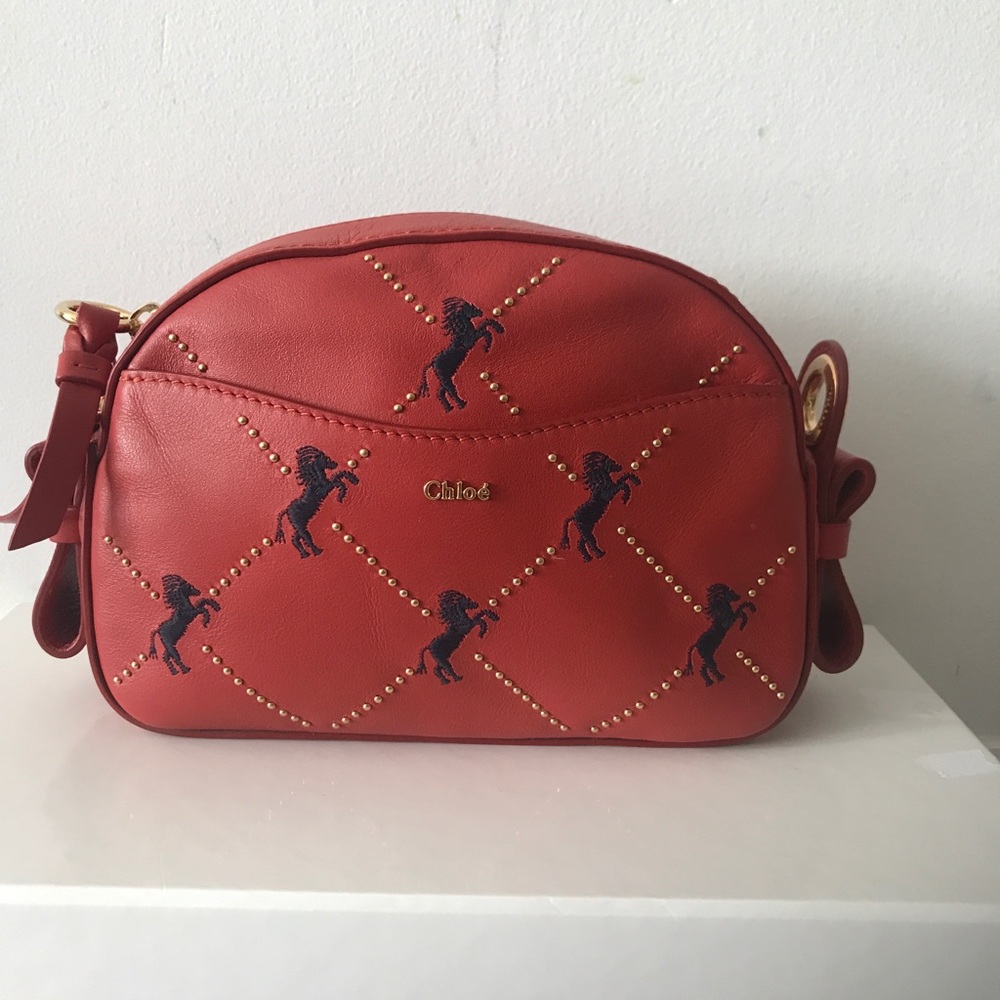 Chloe red crossbody